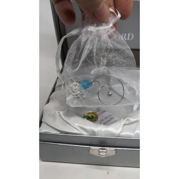 Waterford 2018 Snowflake Wishes Aqua Ornament New - Picture 8 of 12